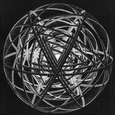 M.C. Escher, Concentrische schillen, 1953