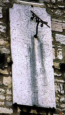 Meridian dial at the church